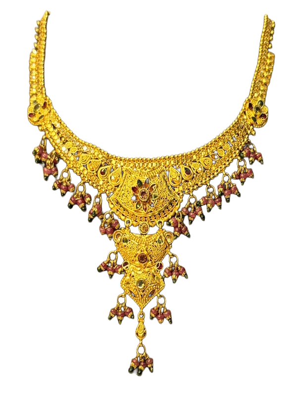 Meenakari Drop Pendant Necklace