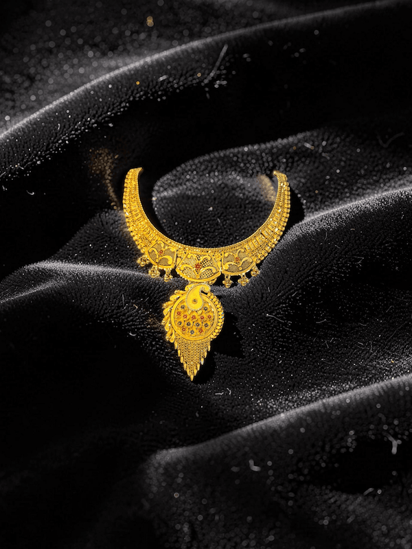 Morika Peacock Pendant Gol Haar - Thumbnail 3