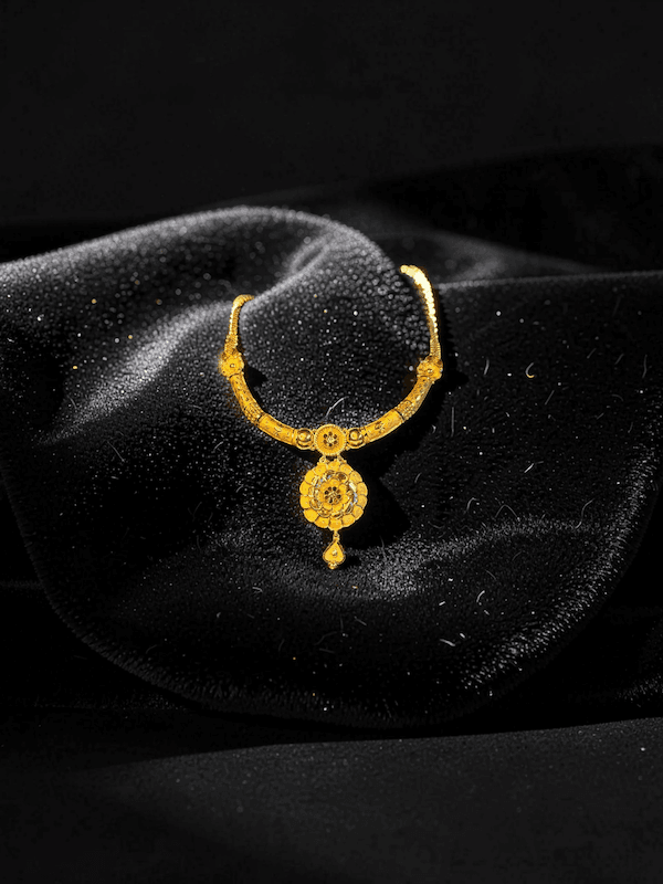Padmika Floral Pendant Gol Haar - Thumbnail 3