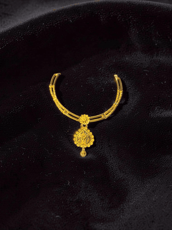 Devanshi Floral Pendant Necklace - Thumbnail 2