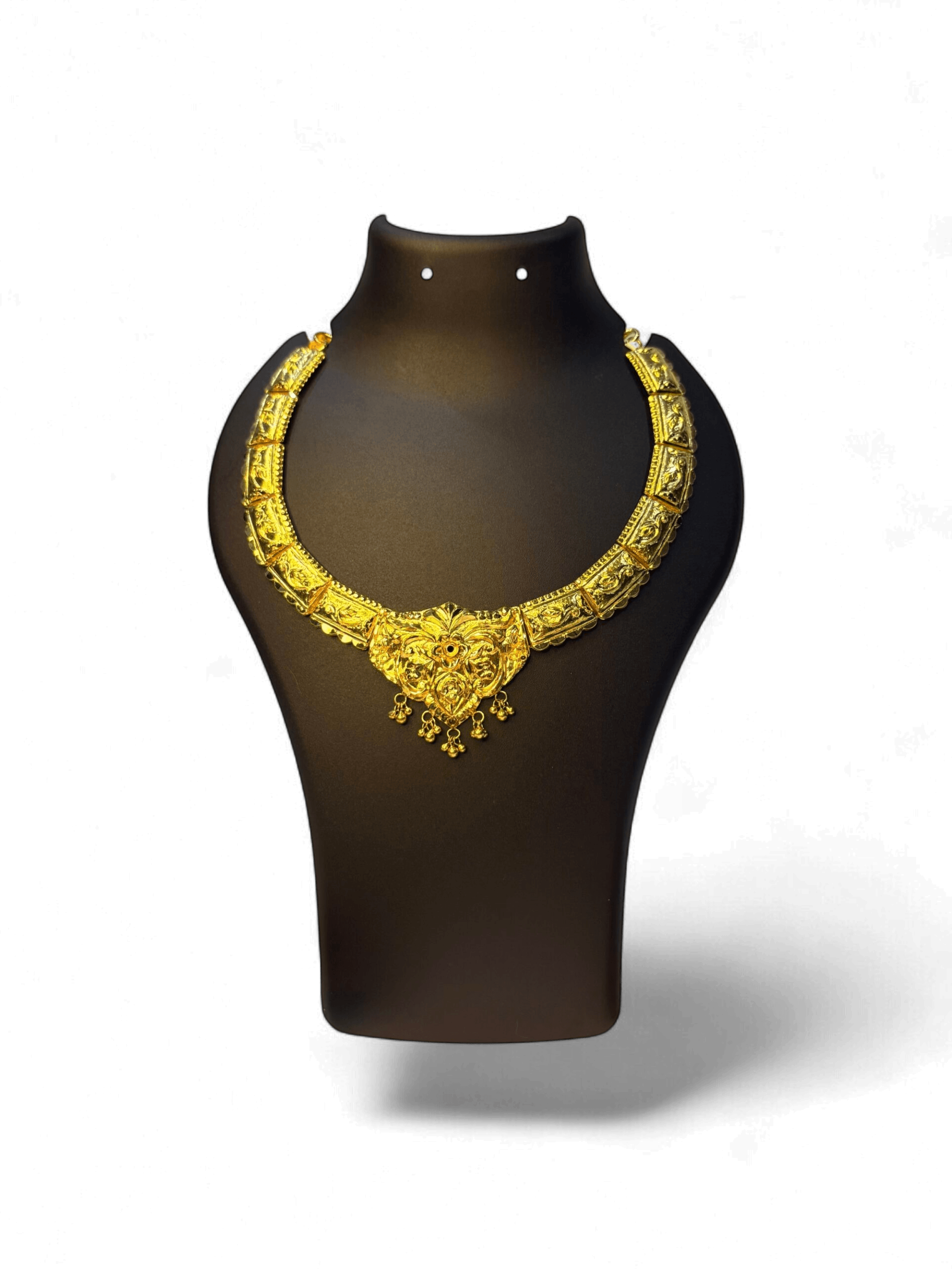 Shringar Engraved Panel Necklace - Thumbnail 3