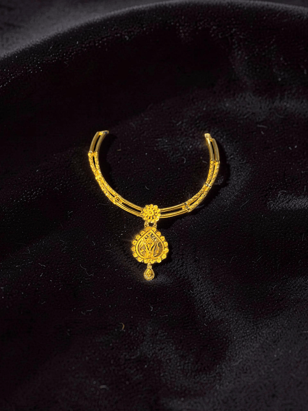 Devanshi Floral Pendant Necklace - Thumbnail 2