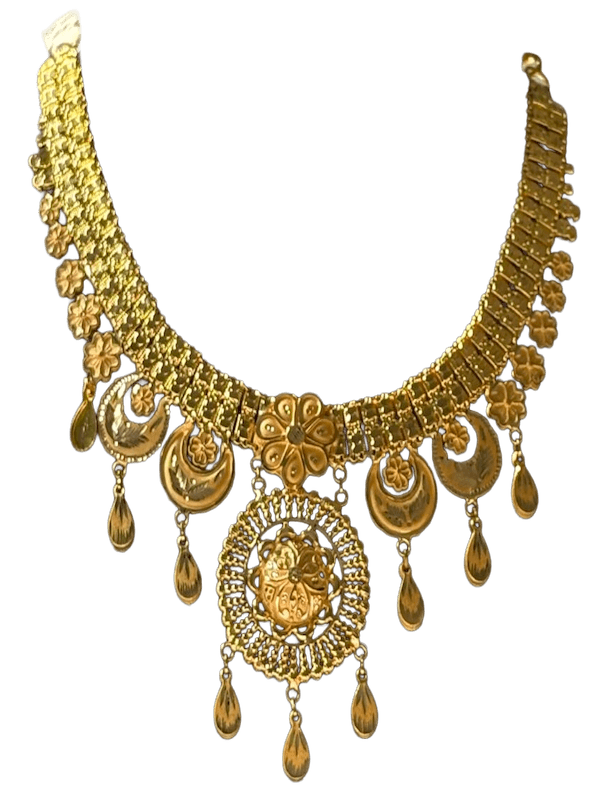 Chandrika Floral Medallion Necklace - Image 1