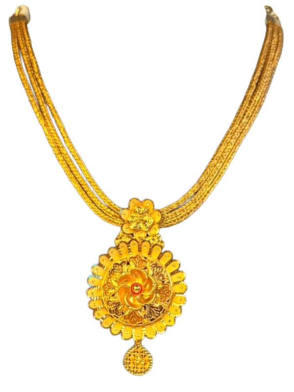 Pushpika Triple Chain Pendant Necklace - Image 1