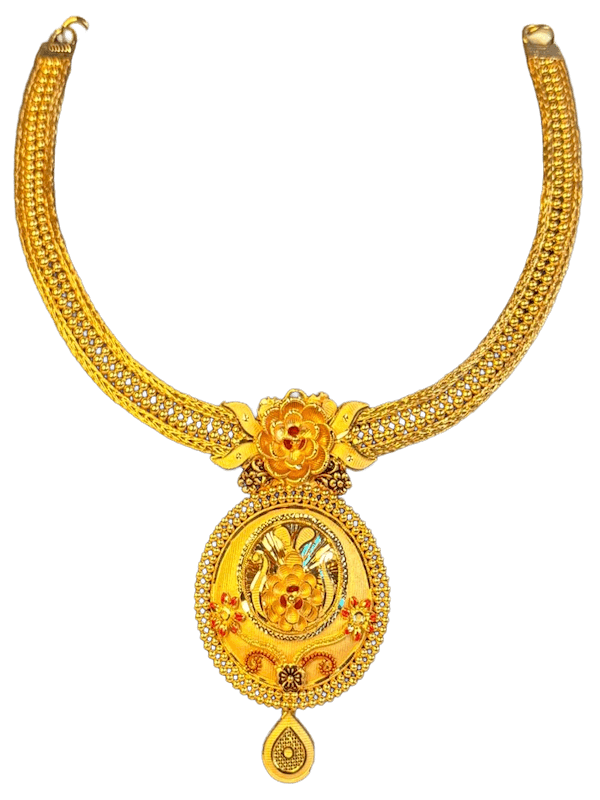 Padmika Meenakari Pendant Necklace - Image 1