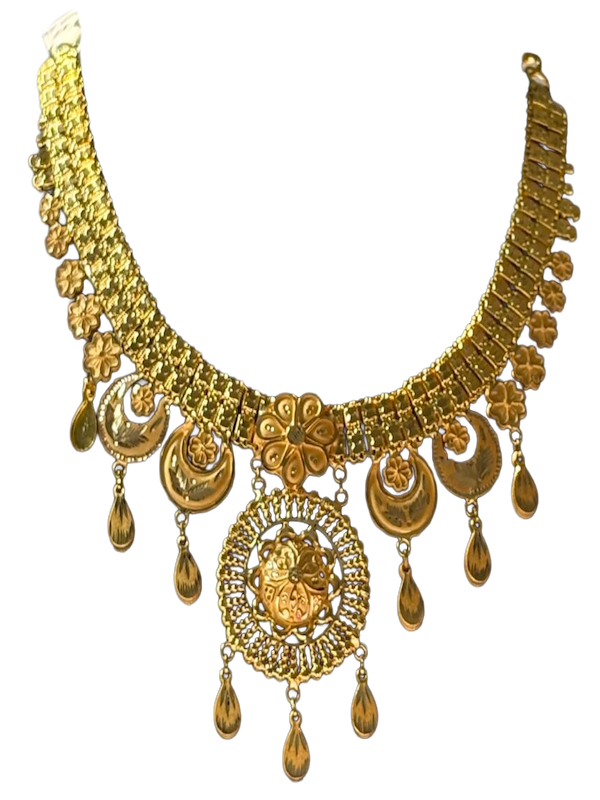 Chandrika Floral Medallion Necklace - Image 1