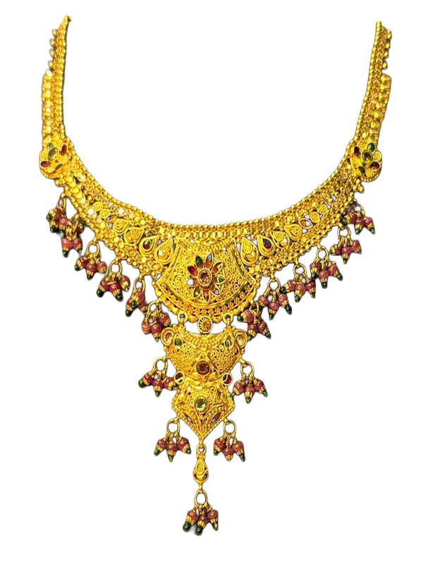 Meenakari Drop Pendant Necklace - Image 1