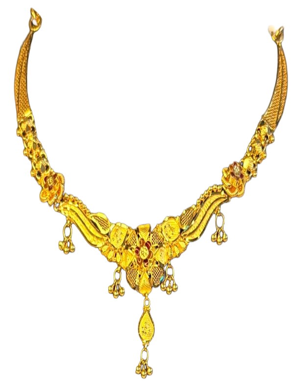 Ruchira Floral Drop Necklace - Image 1