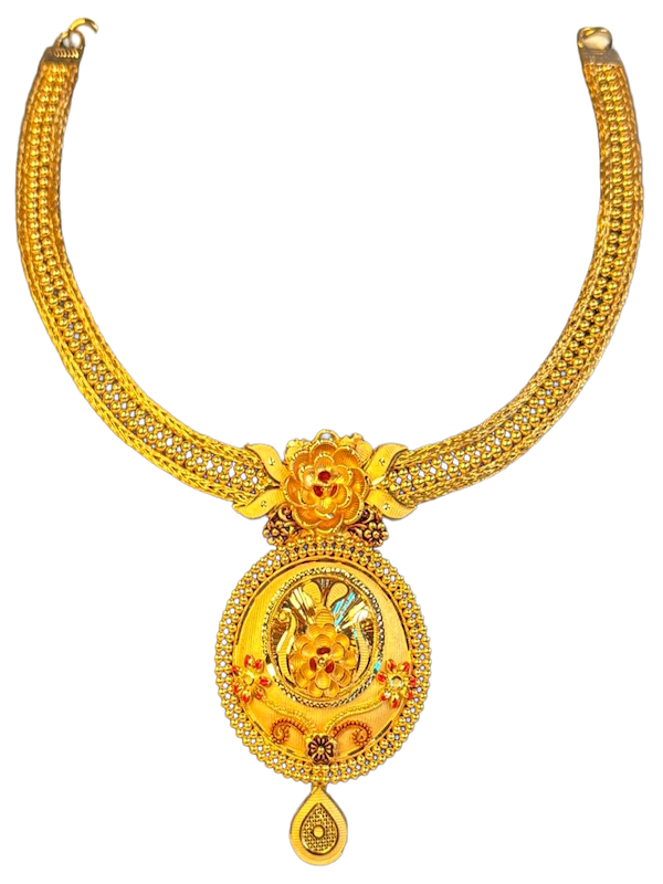 Padmika Meenakari Pendant Necklace - Image 1