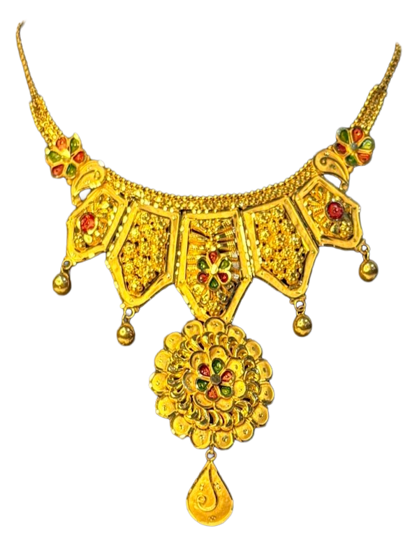 Meenakshi Floral Panel Necklace - Image 1
